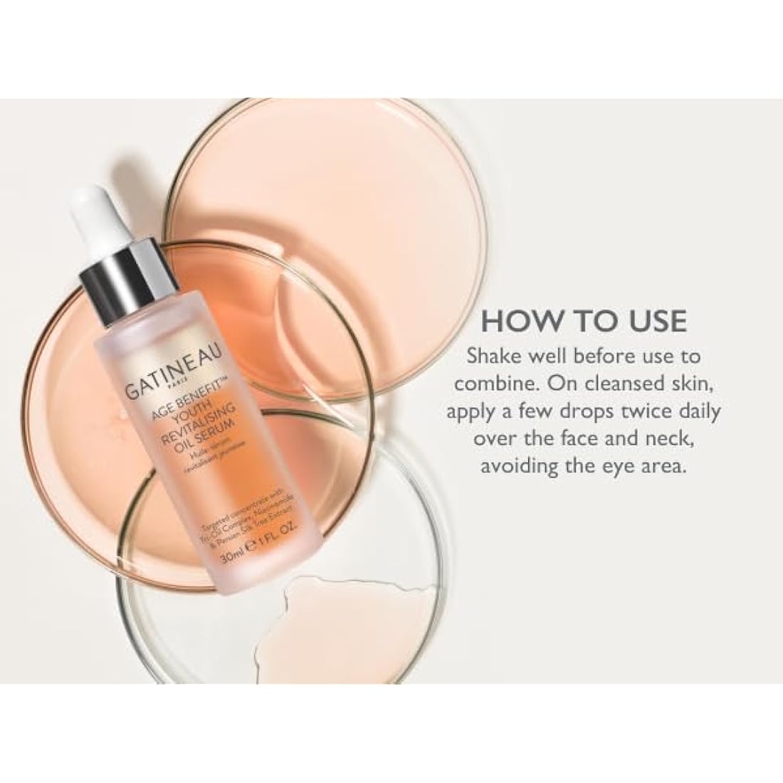 Gatineau - Age Benefit Youth Revitalizing Oil-Serum for Face, Anti-Ageing for Lines & Wrinkles, Hydrating & Brightening (30ml)