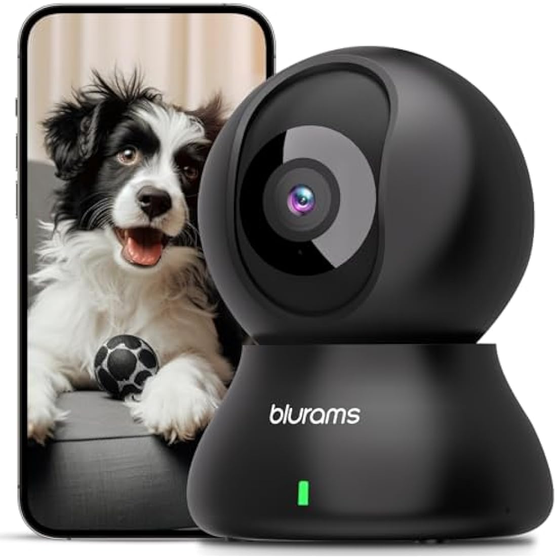 blurams Pet Camera 2K, Indoor Camera, Dog Camera, 360° Home Security Camera, Night Vision, Motion Tracking, 2-Way Talk, Cloud&SD, APP Control, Works with Alexa