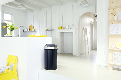 Brabantia 402548 Touch bin, Matt Black/Matt Steel, 60 L