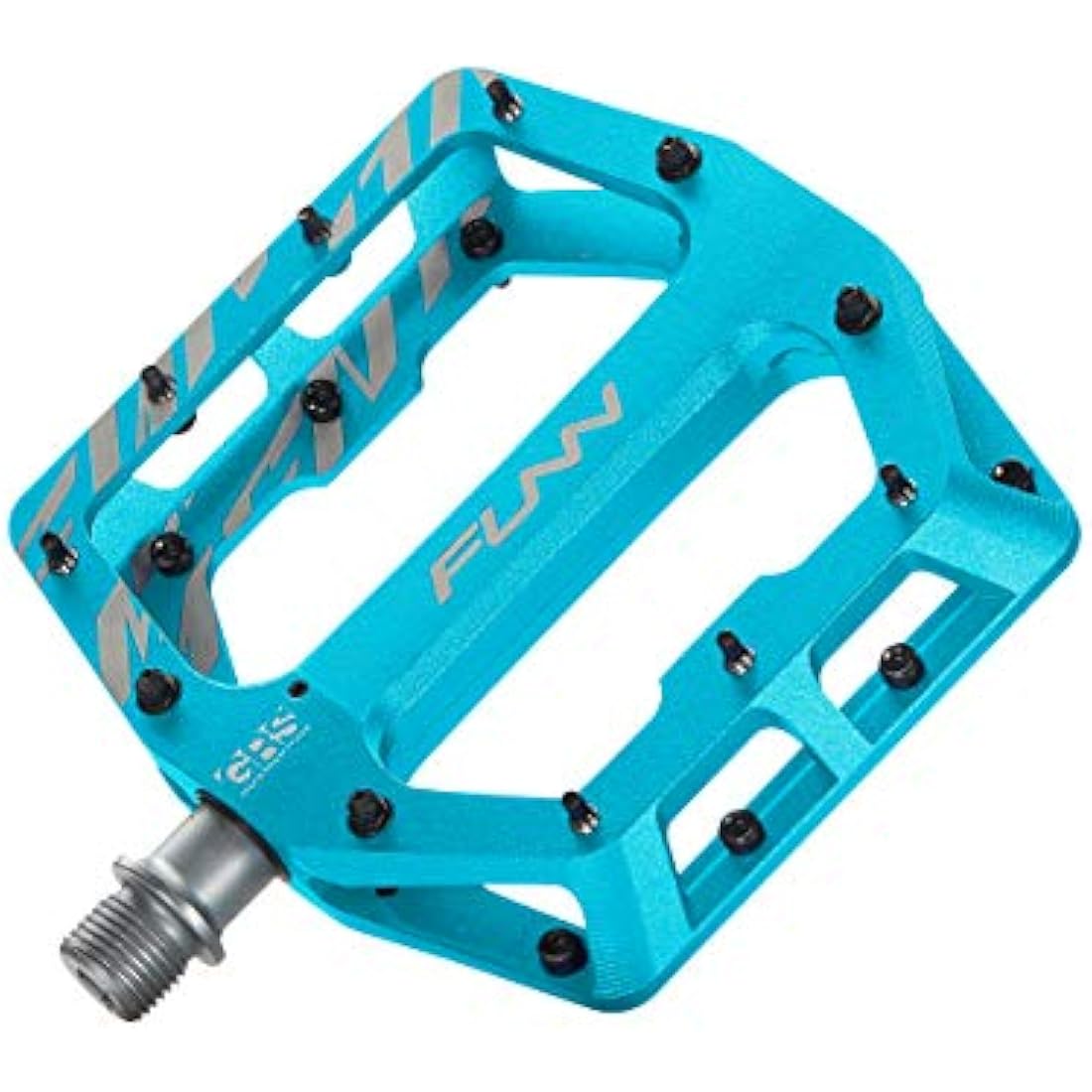 Funn Funndamental Flat Pedals - Wide Platform Bicycle Pedals for BMX/MTB Mountain Bike, Adjustable Grip for Outstanding Stability, 9/16-inch CrMo Axle