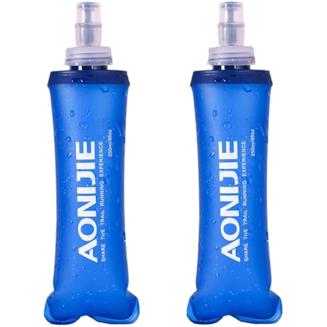 TRIWONDER Soft Flask TPU Foldable Running Water Bottles BPA-Free Collapsible Drinking Flask for Hydration Pack for Running Hiking Cycling Marathon Climbing