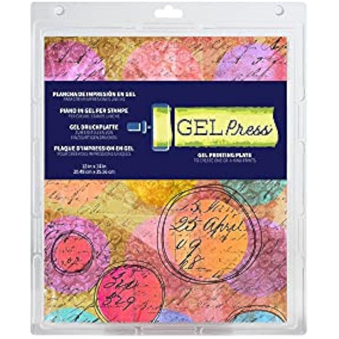 Gel Press Monoprinting Print Plate - 12” X 14” (30.5 X 35.6 cm) Gel Plate - Printmaking Supplies - Reusable Gel Printing Plates for Press Art for Card Making, Scrapbooking, Journaling, Arts & Crafts