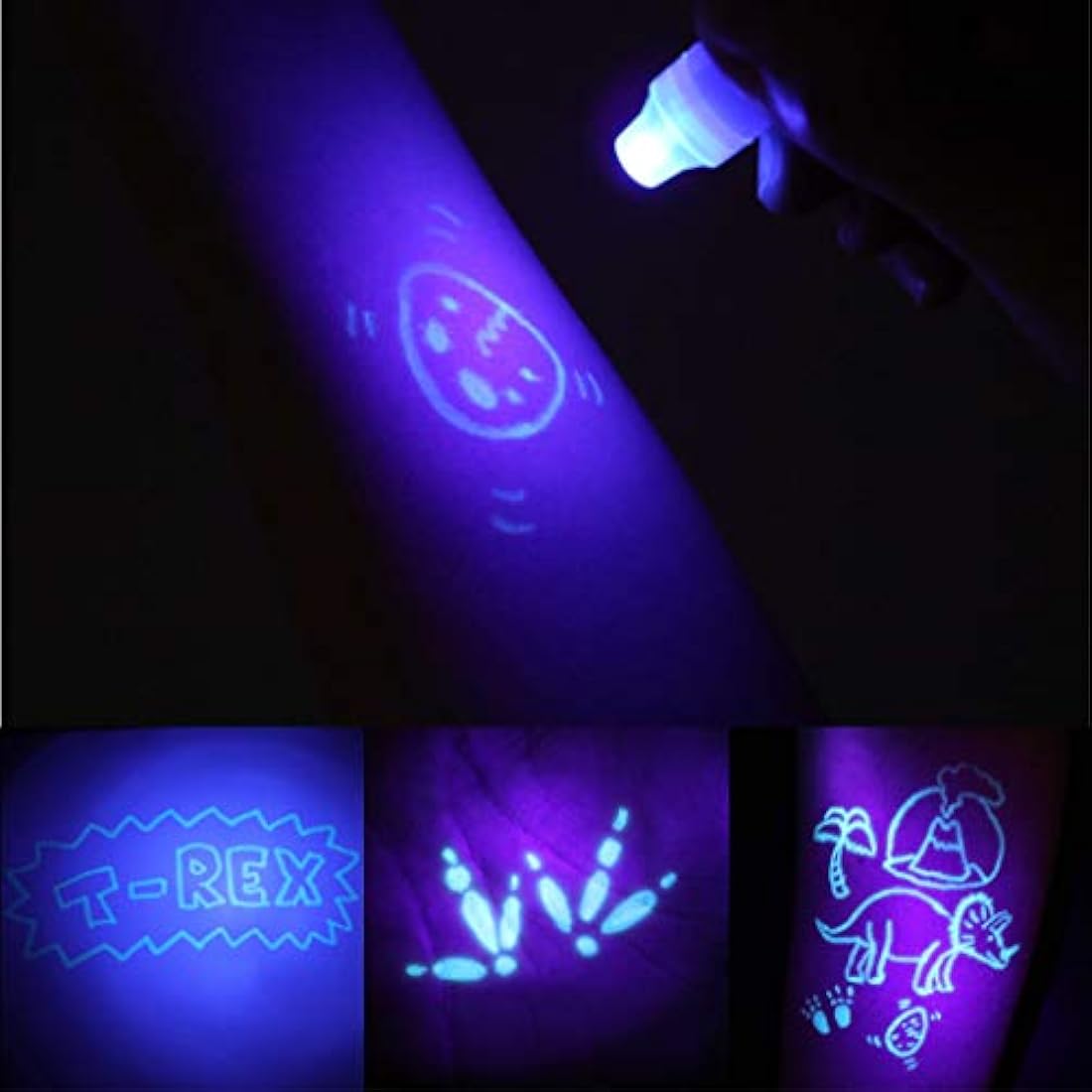 BONNYCO Invisible Ink Pen and Notebook, Pack 8 Dinos Party Bags Filler & Pinata Toys | Dinos Birthday Decorations | Stocking Fillers for Kids Birthday | School Prizes & Gifts for Children