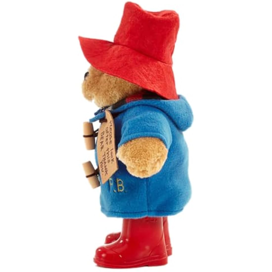 Rainbow Designs Classic Paddington Bear with Boots - 25cm Standing Plush Character - Soft & Cuddly Paddington Teddy Bear with Iconic Duffle Coat, Bush Hat & Shiny Red