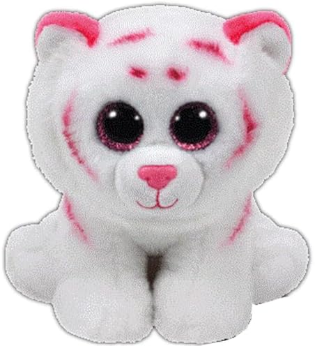 TY Unisex Soft Toy White/Pink Kids Tiger 15 cm Stuffed Toy Glub Schis