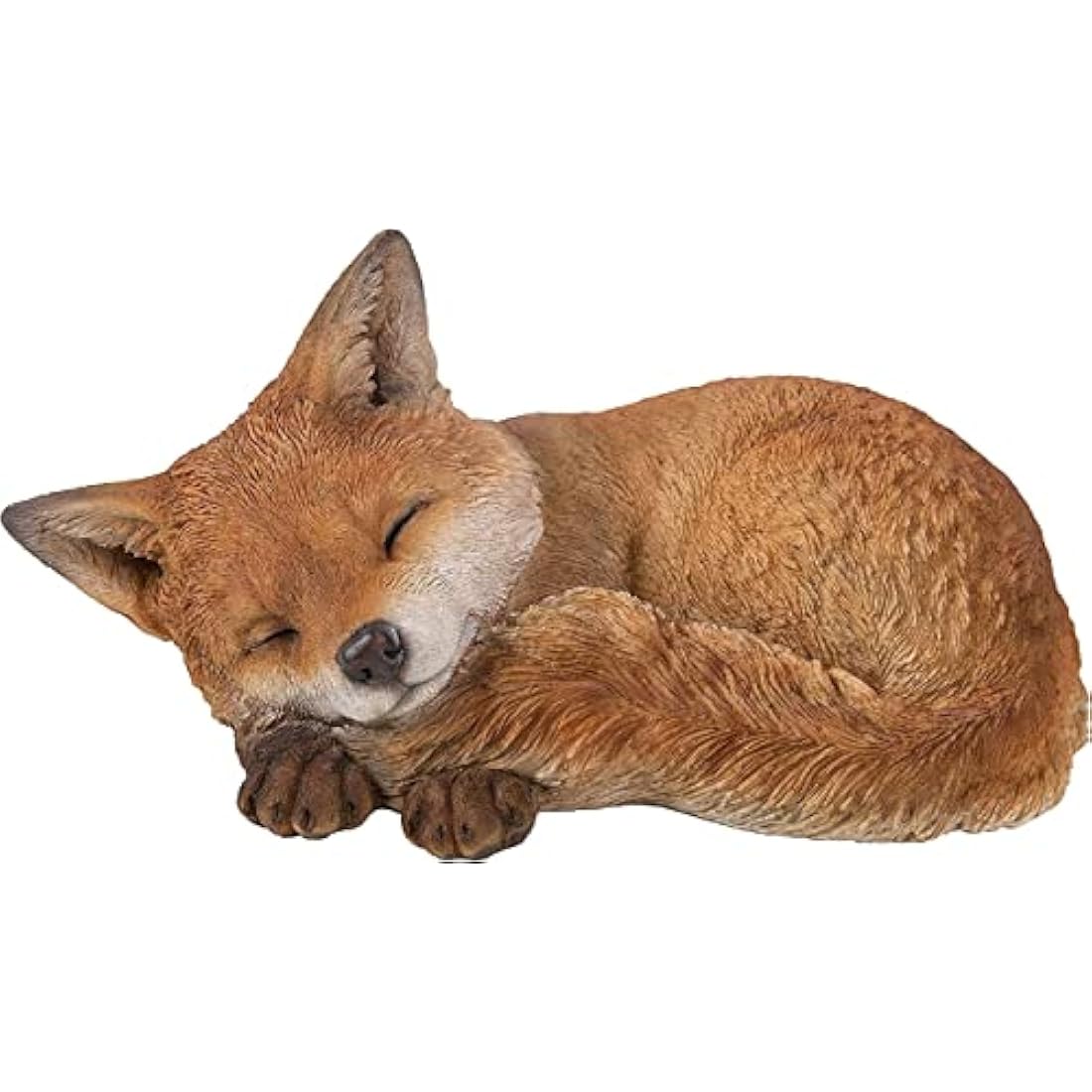 Vivid Arts Realistic Sleeping Fox Cub | Resin Home or Garden Decoration | XRL-FCB3-D