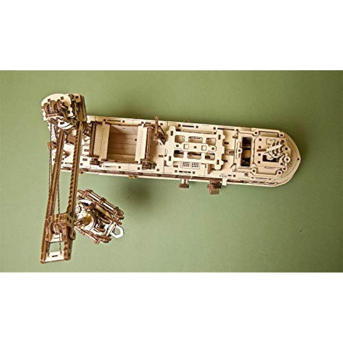 UGEARS Research Vessel 3D Puzzle - Ship Wooden Model Kits for Adults to Build - Self-Propelled Maritime Explorer with Working Crane- 3D Wooden Puzzles for Adults Gifts for Fathers Day - 575 Pcs