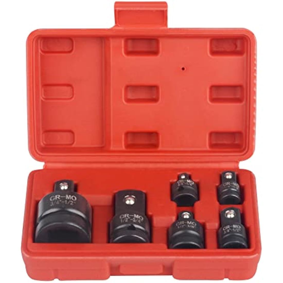 DAYUAN 6pcs Impact Socket Adapter Set, Chrome Molybdenum Steel Adaptor Reducer 1/4 3/8 1/2 3/4 Inch Square Drive Female to Male