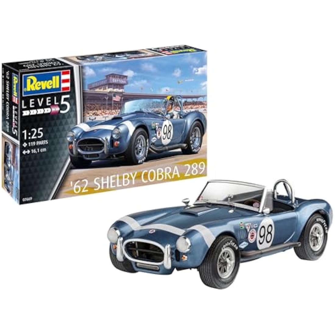 Revell 07669 '62 Shelby Cobra 289 1:25 Scale Unbuilt/Unpainted Plastic Model Kit