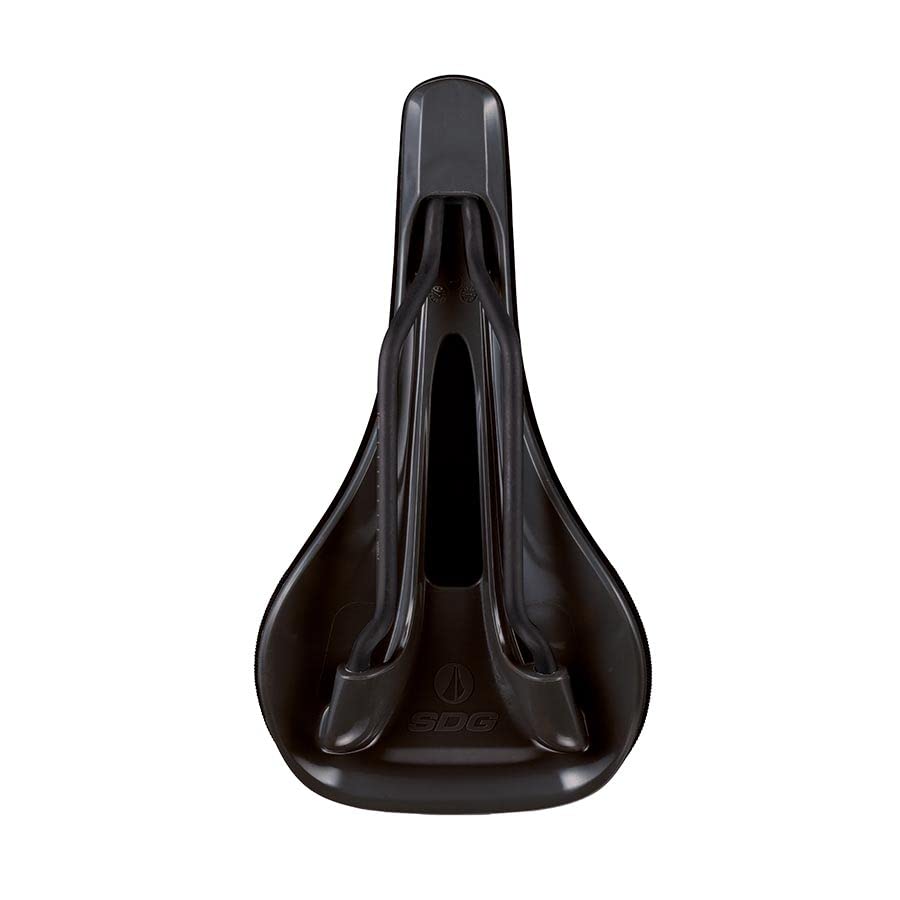 SDG BEL AIR 3.0 LUX-ALLOY RAIL SADDLE Black Microfibre Top / Orange Base,140mm