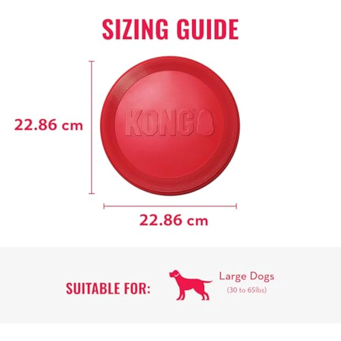 KONG Flyer - Durable Dog Toy for Outdoor Playtime - Natural Rubber Flying Disc for Fetch - For Medium/Large Dogs
