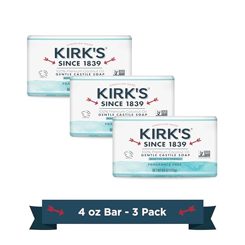 Kirk's Fragrance Free Castile Bar Soap (3 Pack)