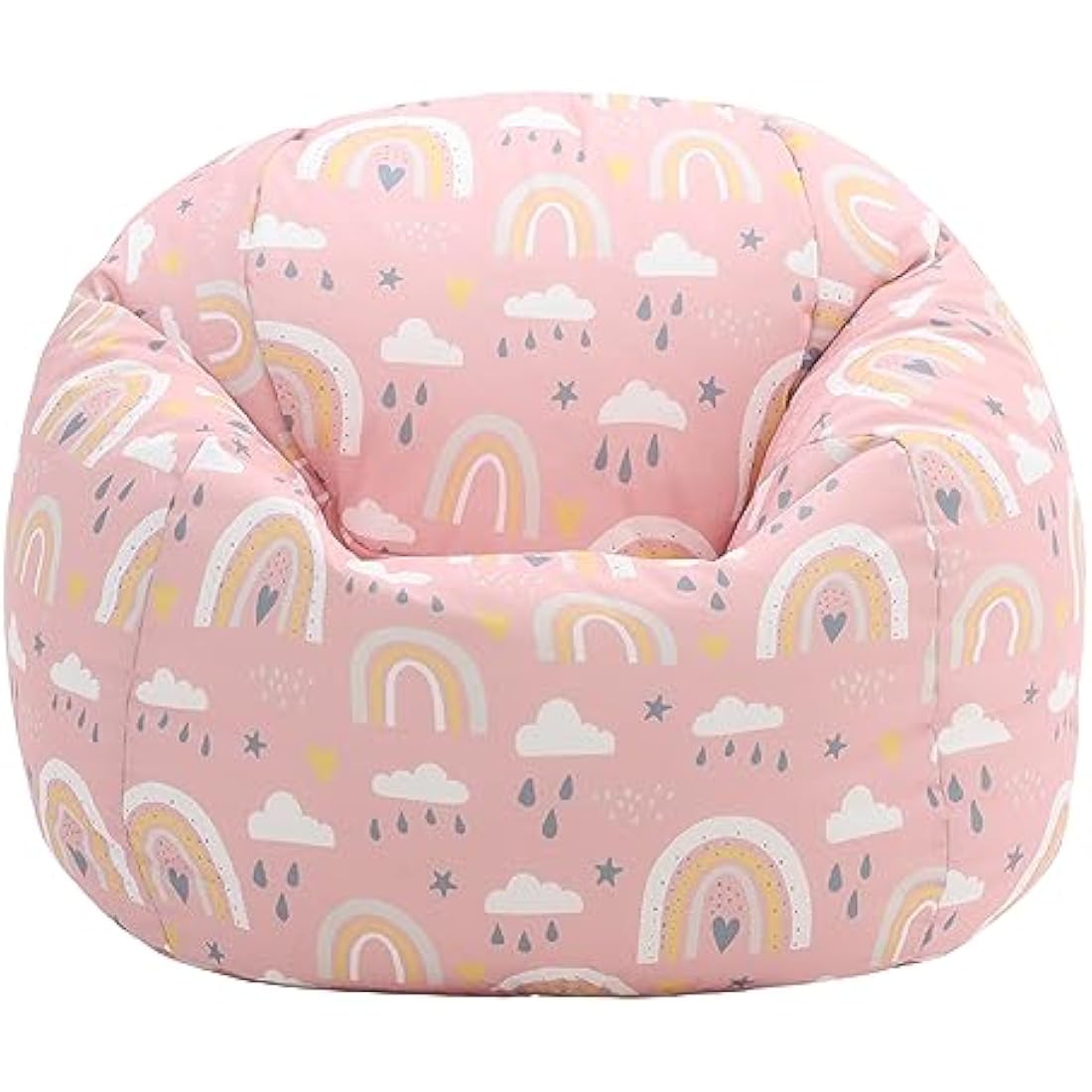 icon Rainbow Print Kids Bean Bag, Kids Bean Bag Chair with Filling Included for Girls and Boys, Childs Chair, Beanbags for Children, Nursery Décor, Playroom Décor, Bedroom Accessories