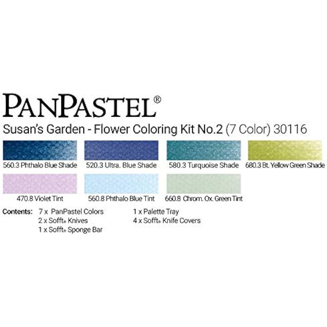 Colorfin Pan Ultra Soft Artist Pastel Set 9ml 7 kg-Flower Coloring #2-Susan's Garden
