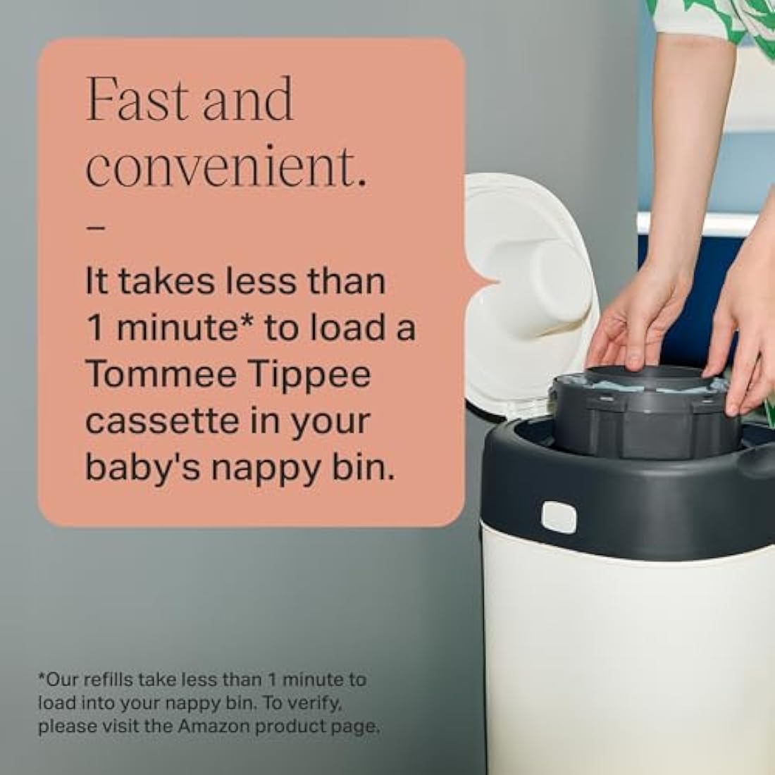 Tommee Tippee Twist and Click Advanced Nappy Bin Original Refill Cassettes, Exclusive Pack of 4, for Easy refill and Great value (pack may vary)
