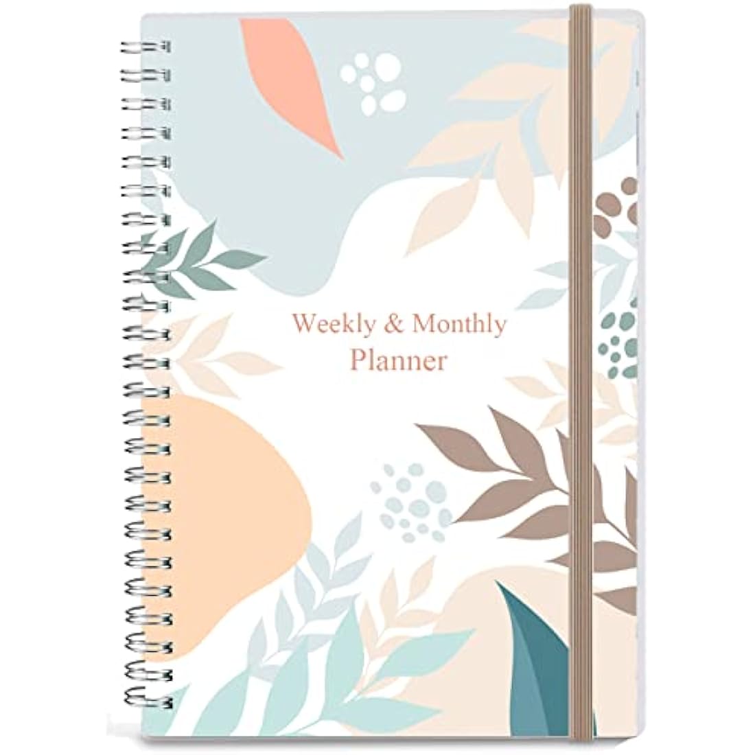 Undated Diary A5 Planner for 2024 or Any Year, Weekly & Monthly Organizer Notebook&Journal to Track Goals, Improve Productivity & Time Management, 15 x 21cm, Perfect to Organize Your Daily Life, Twig