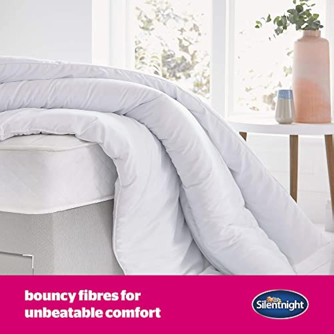 Silentnight Ultrabounce 10.5 Tog King Duvet – All Year Duvet Quilt Ideal for Summer and Winter – Hypoallergenic and Machine Washable – King Size, White