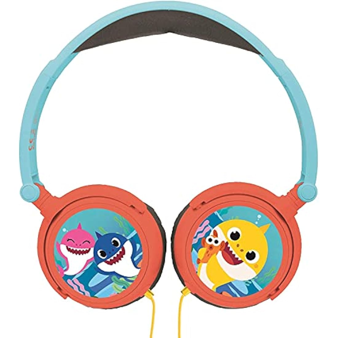 LEXIBOOK, Baby Shark, Stereo Headphones, kids safe volume, foldable and adjustable, blue/orange, HP015BS