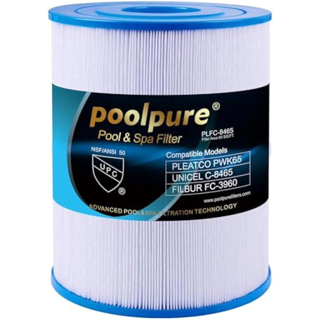 POOLPURE Hot Tub Filter Replacement for Unicel C-8465, Pleatco PWK65, Filbur fc-2390 Hot Springs Filter Spa filter (invoice available)