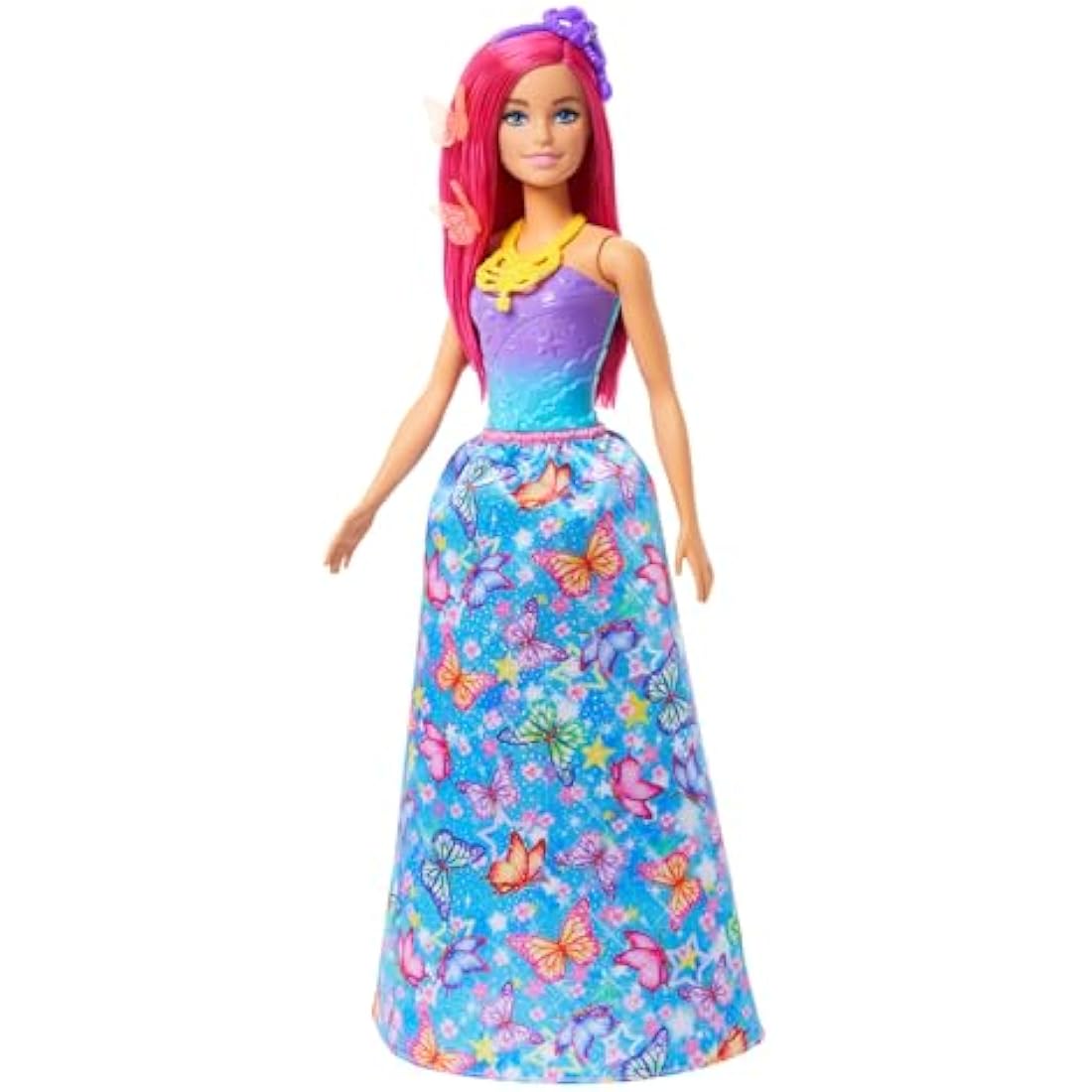Barbie Advent Calendar with Doll & 24 Surprise Accessories Including Unicorn & 3 Pets, Transform Pink-Haired Fashion Doll into Mermaid, Fairy & More, HRG90