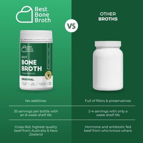 Beef Bone Broth Concentrate | Help Improve Joints, Skin, & Gut | Liquid Collagen Amino Acids | Keto, High Protein, Gluten Free | Made from Grass-Fed Beef - 35 Servings / 8.7 litres
