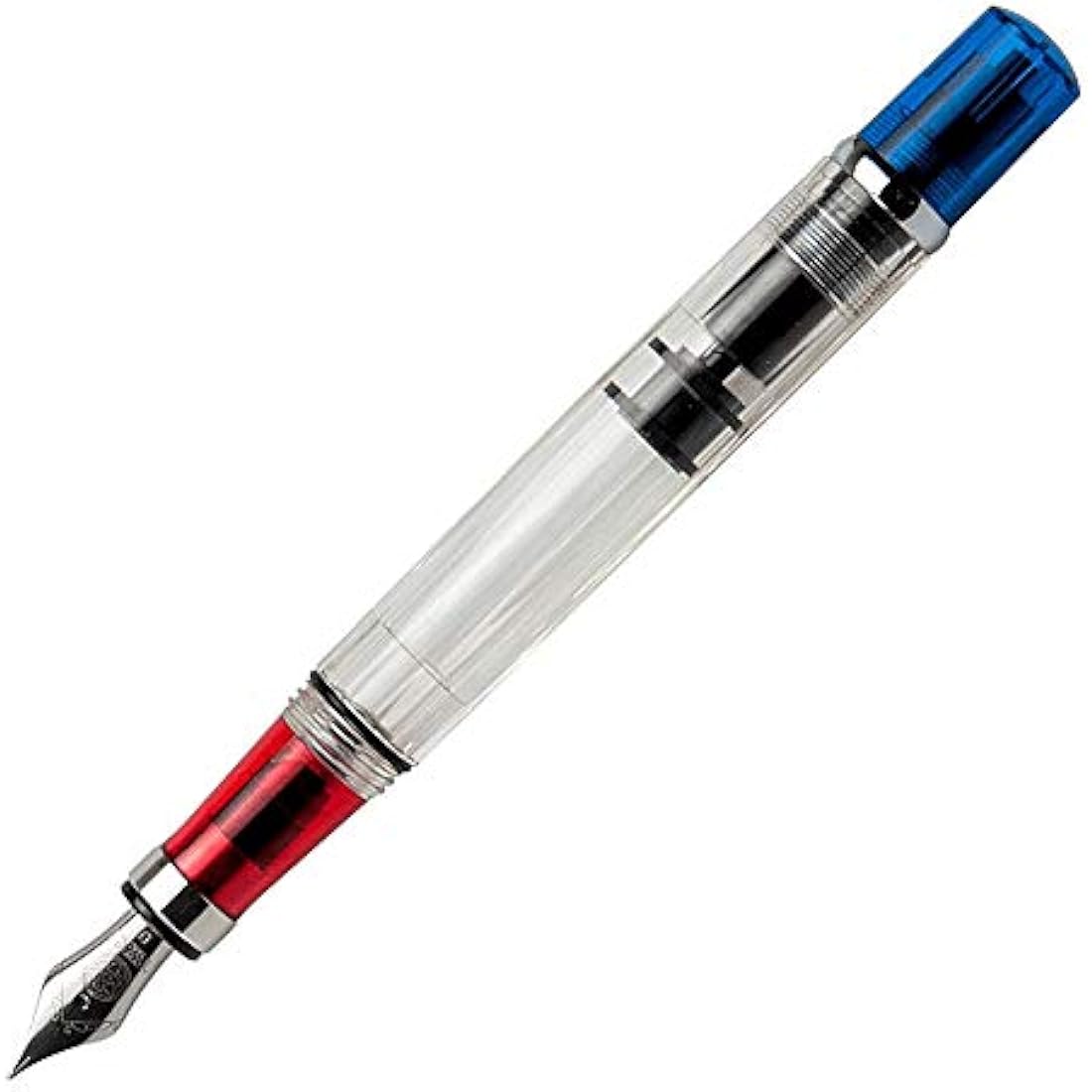 Twsbi Diamond 580 RBT Fountain Pen, Transparent, Blue / Red, M7446070 - F