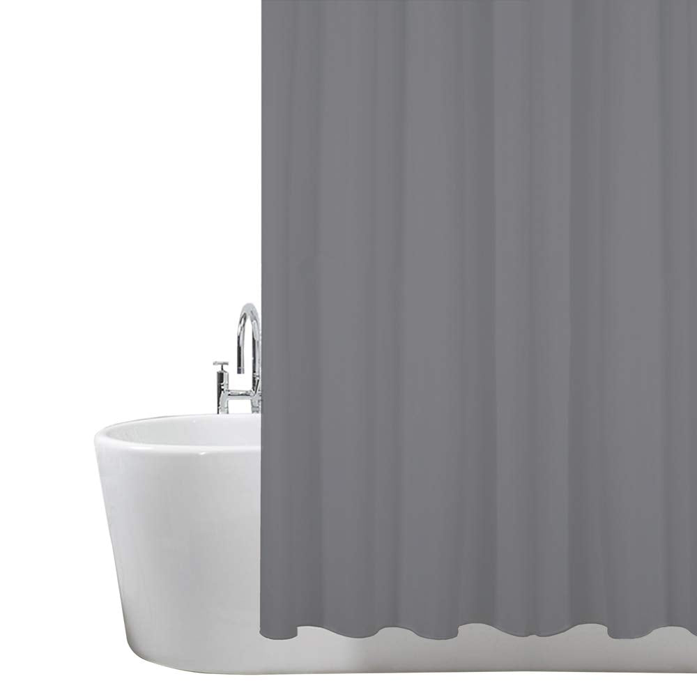 ANSIO Shower Curtain for Bathroom - Mould and Mildew Resistant - Charcoal Grey, 180 x 180 cm (71 x 71 Inch) - Pack of 2 | Water Repellent Fabric |