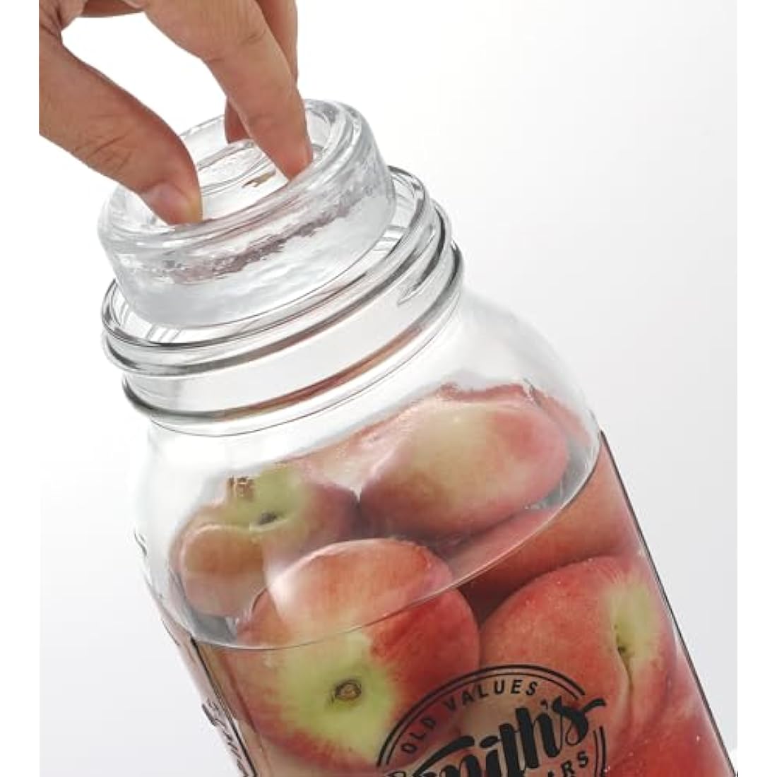 Smiths Fermentation Jars 2L – 2 Pack Glass Fermenting Jars with Airlock (1 Gas-Release Lid & 1 Storage Lid) – Used as Kimchi Container, Pickles, Kefir Jar, Kombucha, & Sauerkraut Fermentation Jar