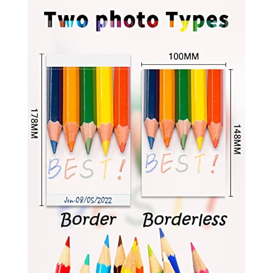 Selphy Photo Paper KP-108IN 3115B001(AA) Compatible with Canon Selphy CP1300 CP1200 CP1500 CP1000 CP910, 6 Photo Printer Cartridges, 216 Sheets Photo Paper