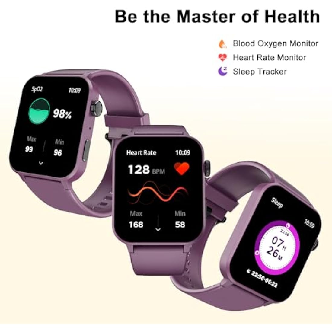 Blackview Smart Watch for Men Women - Answer/Make Calls & AI Voice, 1.85" HD Fitness Watch with Heart Rate SpO2 Sleep Monitor, 100+ Sports Modes Activity Trackers, Step Counter Watch for Android iOS