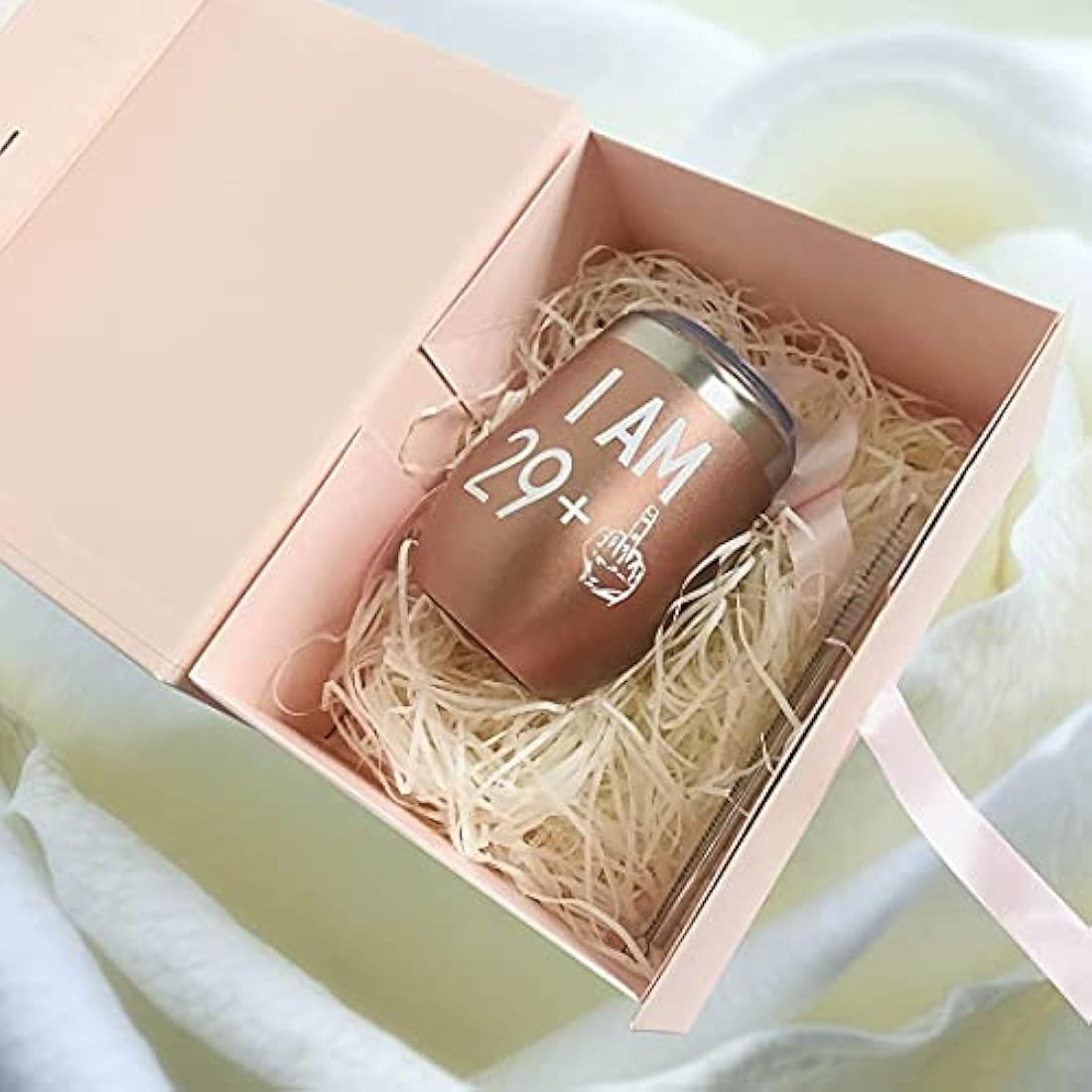Pink Gift Box 33x26x11cm, Gift Box Large with Magnetic Lids and Silk Ribbon Specially Designed for Presents Birthdays, Holidays, Anniversaries Gift Packaging
