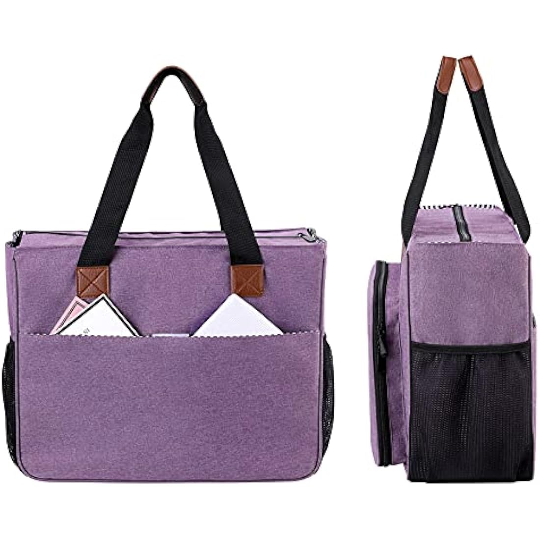 Coopay Craft Bag for Cross Stitch Crochet Knitting, Embroidery Bag Organiser Craft Tote Bags for Needlework Projects Crafting Storage, Lightweight Travel Diamond Art Carrying Bag Large, Crafter's Gift