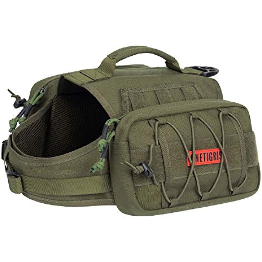OneTigris Mammoth Dog Backpack 2.0 Version Tear Camping Hiking Dog Backpack for M/L Size Dogs (M, Oliver)