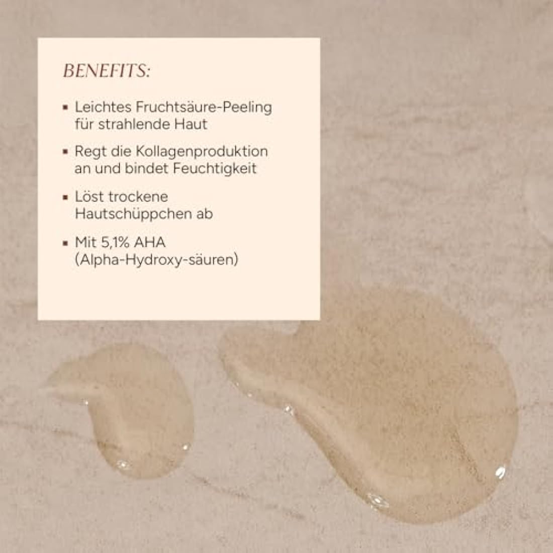 JUNGLÜCK AHA Peeling | Gently exfoliates & moisturises | Removes dry skin cells