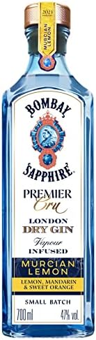 Bombay Sapphire Premier Cru Murcian Lemon London Dry Gin, 47% vol., 70 cl / 700 ml, 100% Vapour Infused Spirit with Hand-Picked Citrus Fruits