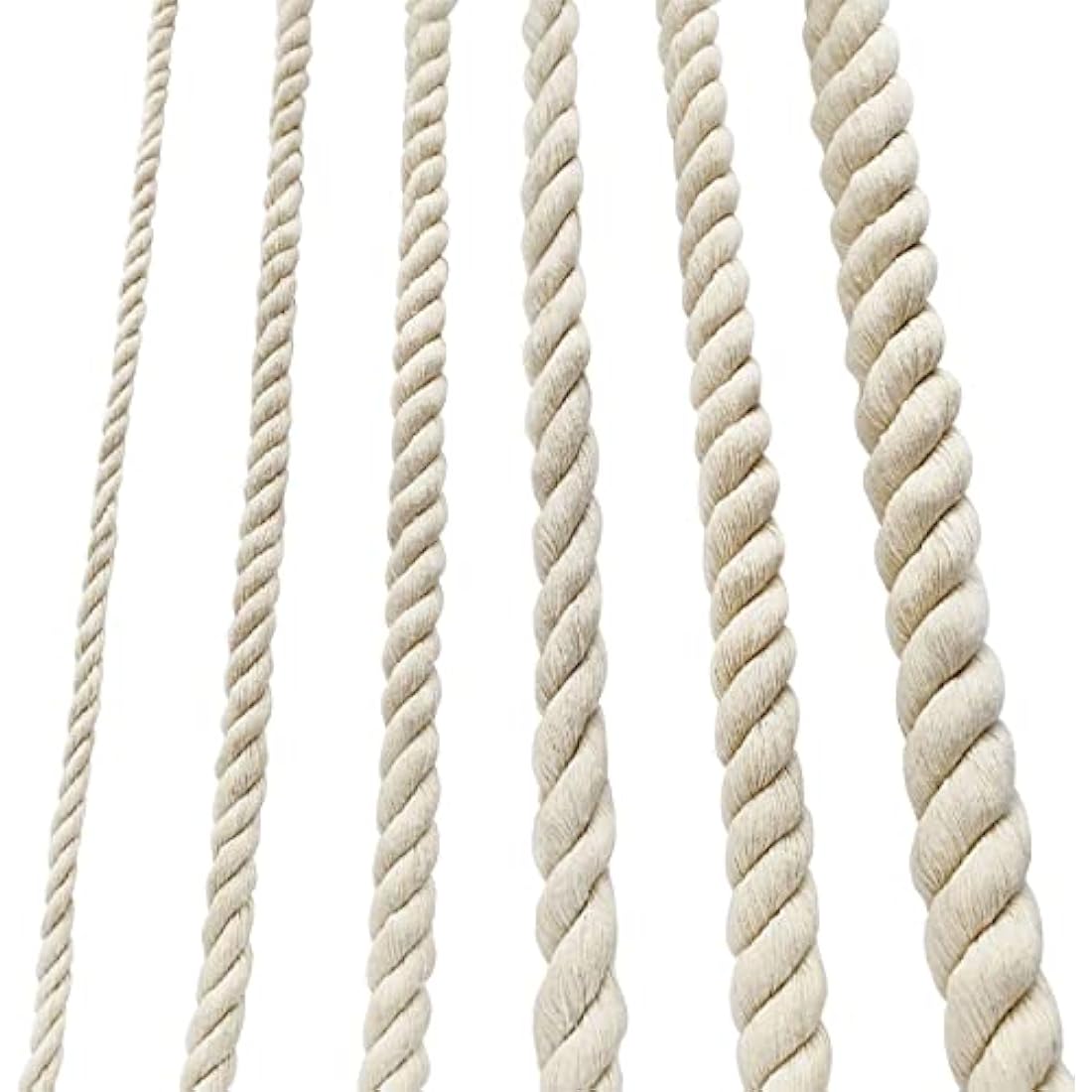 Cotton Rope Thick Rope White Rope Noose Soft Rope 10mm Decking Rope For Garden Macrame Plant Hanger Kit (10M)