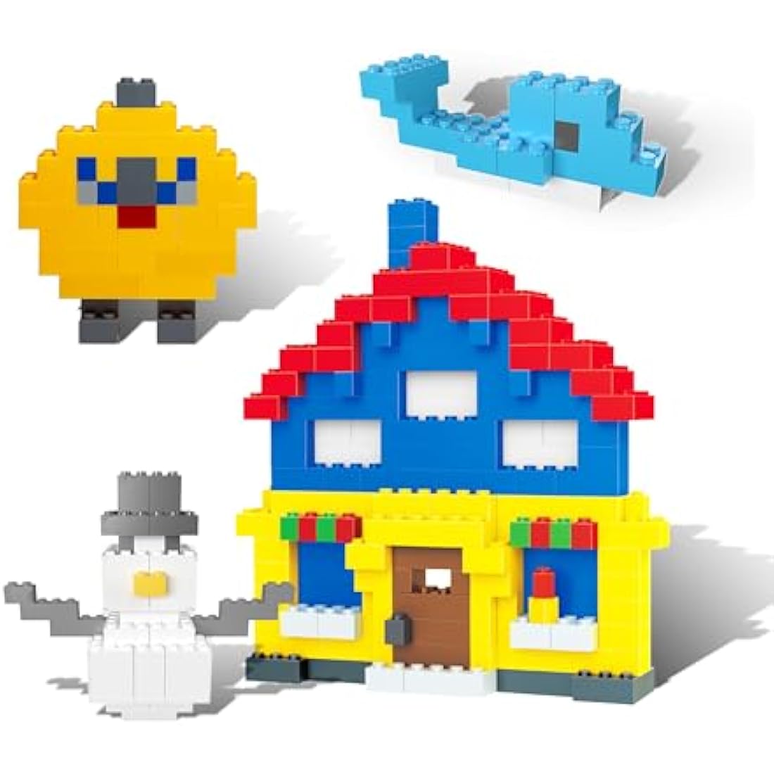 PicassoTiles 2250 PCs Building Block Tiles Creative Shapes to Enhance Imaginative Play Unique Set to Build Houses Animals Dinosaurs and More Vibrant STEM Toys Washable for Learning Education Ages 3+