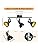 Unikcst LED Spot Lights Black Light Fittings Rotatable 3 Way Retro Spotlights Ceiling E14 240V for Kitchen Living Room Bedroom (No Bulbs)