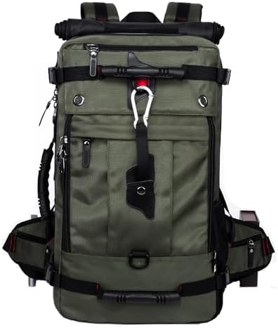 Kiepoar Hiking Backpack 40L Travel Backpack Waterproof for Outdoor Sports Travel 3 in 1 Backpack Shoulder Bag Crossbody and Handbag Large Sports Bag Anti-theft with Shoe Compartment