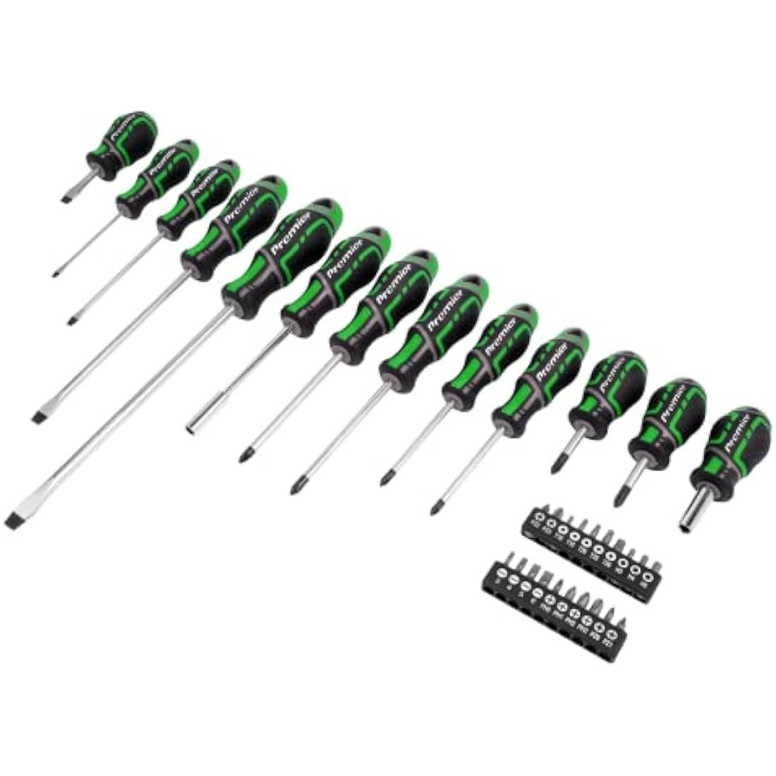 Sealey 33pc GripMAX® Screwdriver & Bit Set - Hi-Vis Green - AK4370HV