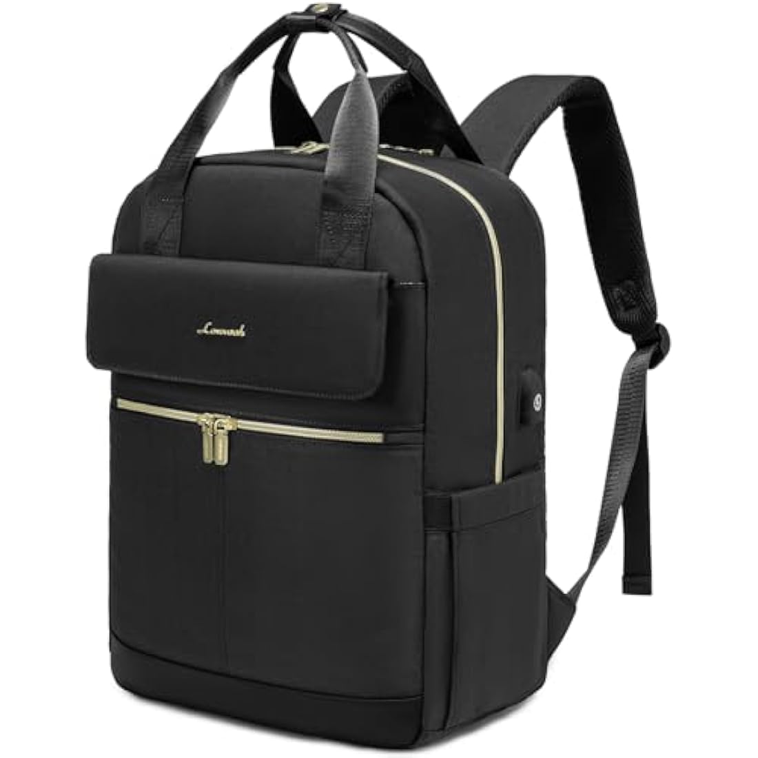 LOVEVOOK Laptop Backpack for Women, 17.3 Inch Large Rucksack Bag for Womens, Lightweight School Bag Travel Backpack with USB Port, Casual Daypacks Back Pack for School College Work, Black