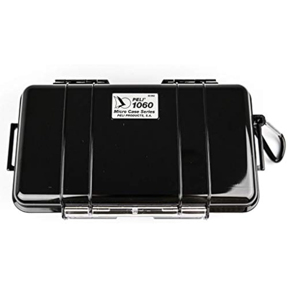 PELI 1060 Micro Case, Small Protective Case, IP67 Watertight, 3L Capacity, Made in US, Black/Black Liner