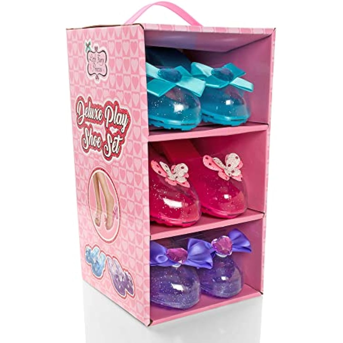 Little Fairy Princess Dress Up Shoes - 3 Soft Princess Jelly Shoes, Kids, For Girls Age 3-6 Years, Little Girls Shoe Storage Box, Fancy Dress, Toys