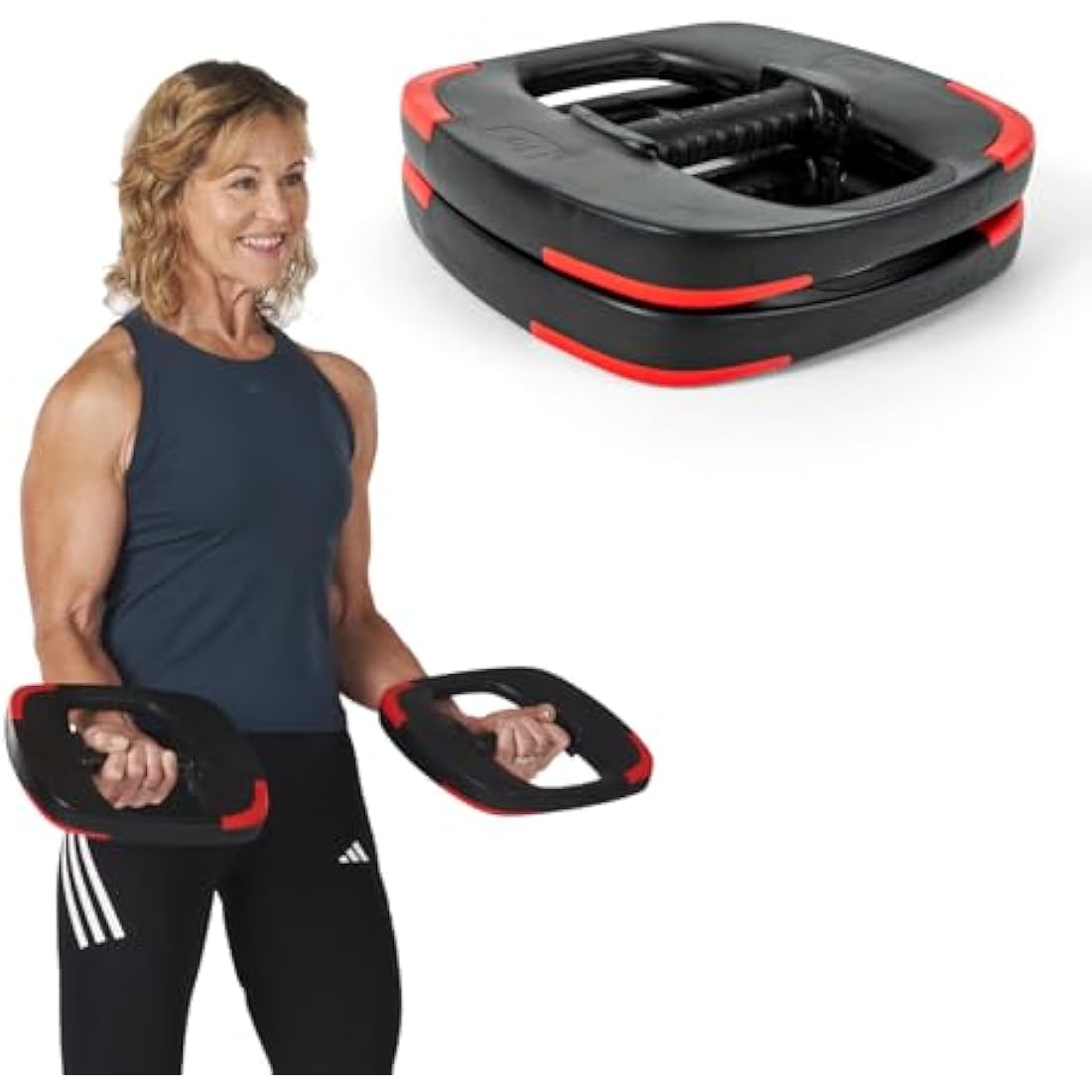 Les Mills™ Dual Purpose Ergonomic Exercise Weight Plates for Total Body Workouts