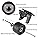 W B D WEIBIDA Plate Swivel Caster Wheels 3-Inch Heavy Duty, 4400lbs Load Capacity, Low Gravity Center Design, Black with Brake, Sturdy Nylon Wheels for Industrial, Set of 4