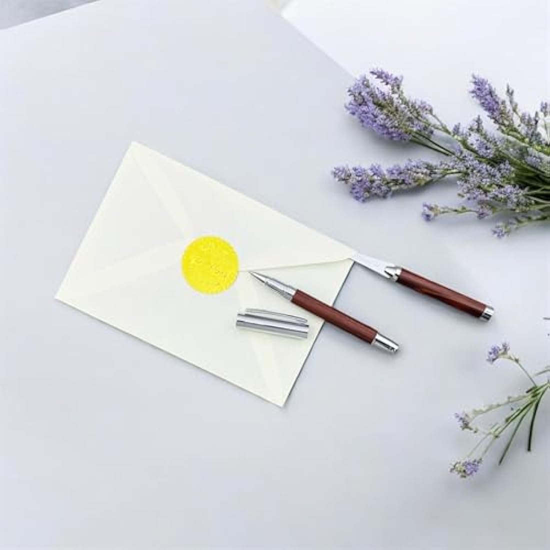 LACHIEVA LUX Rosewood Rollerball Pen and Letter Opener Gift Set, Solid Wood with Natural Grain, Gift for Men and Women, TimberDuo Series