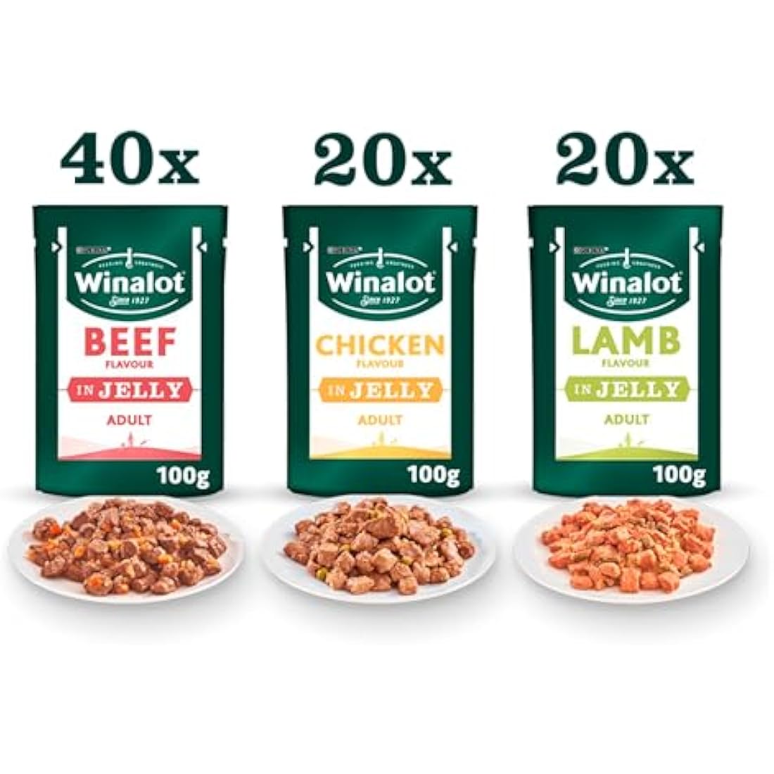 Winalot Meaty Chunks Mixed in Jelly Wet Dog Food 80x100g