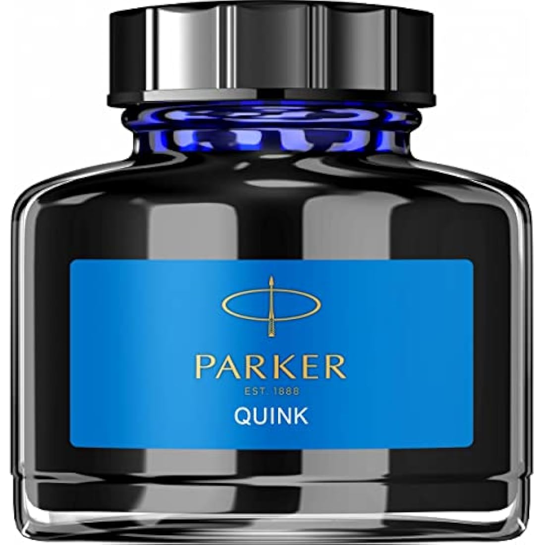 Parker Fountain Pen Ink Bottle | Washable Blue QUINK Ink | 57 ml Fountain Pen Refill.