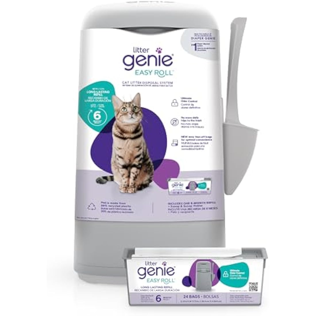 Litter Genie Easy Roll Bin with 1 Refill