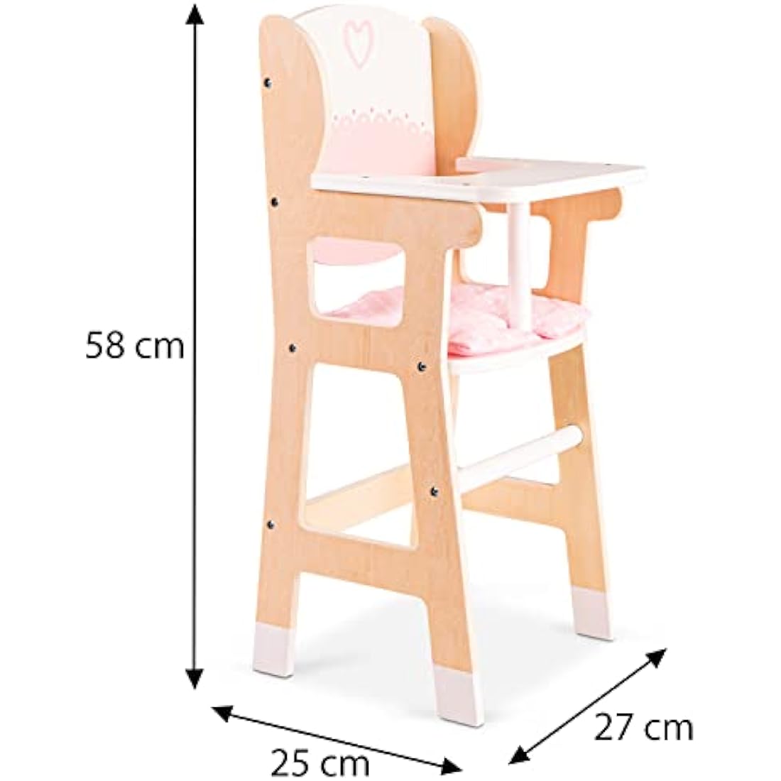 New Classic Toys 10775 Wooden Doll Chair with Pillow, Medium